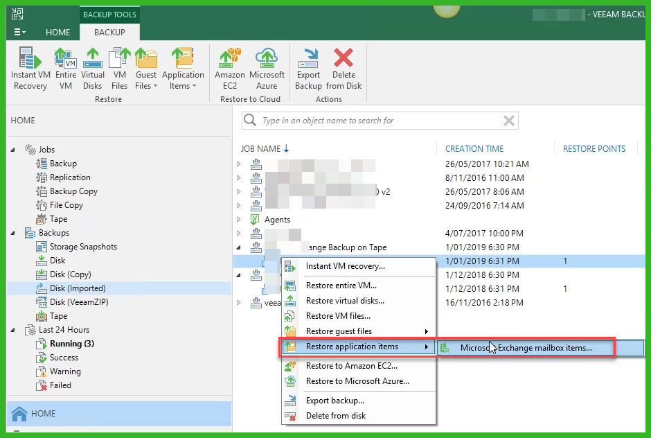 veeam exchange 2013 backup best practices